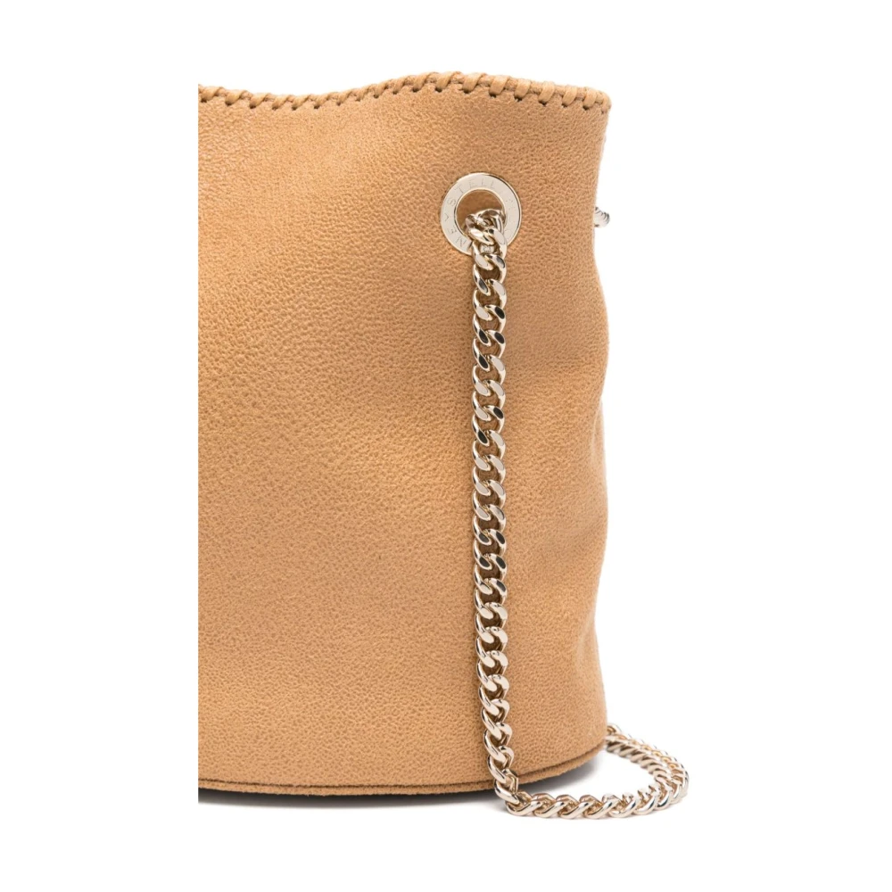 Stella Mccartney Beige Falabella Bucket Tas met Gouden Details Beige Dames