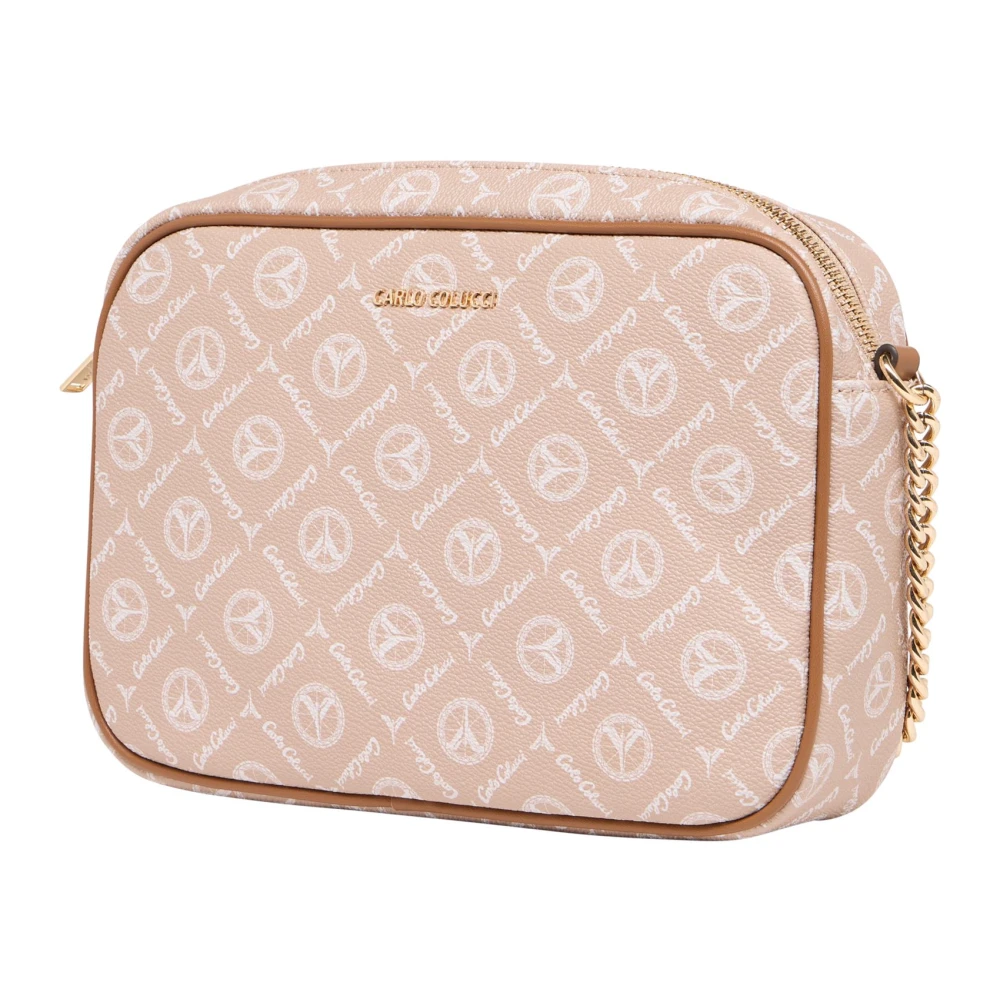carlo colucci Handtas met Logoprint Beige Dames