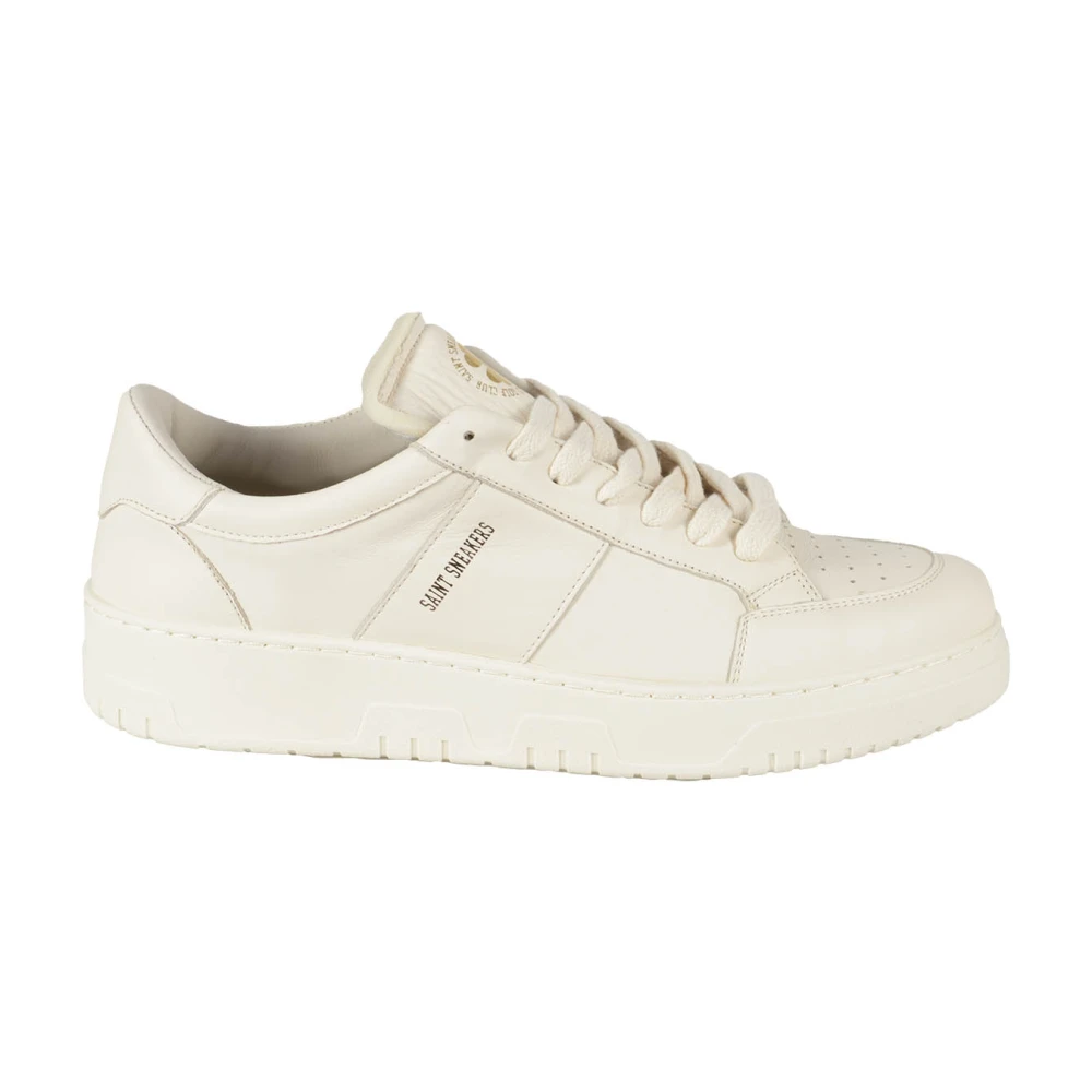 Saint Sneakers Klassieke Leren Sneakers Heren Schoenen Beige