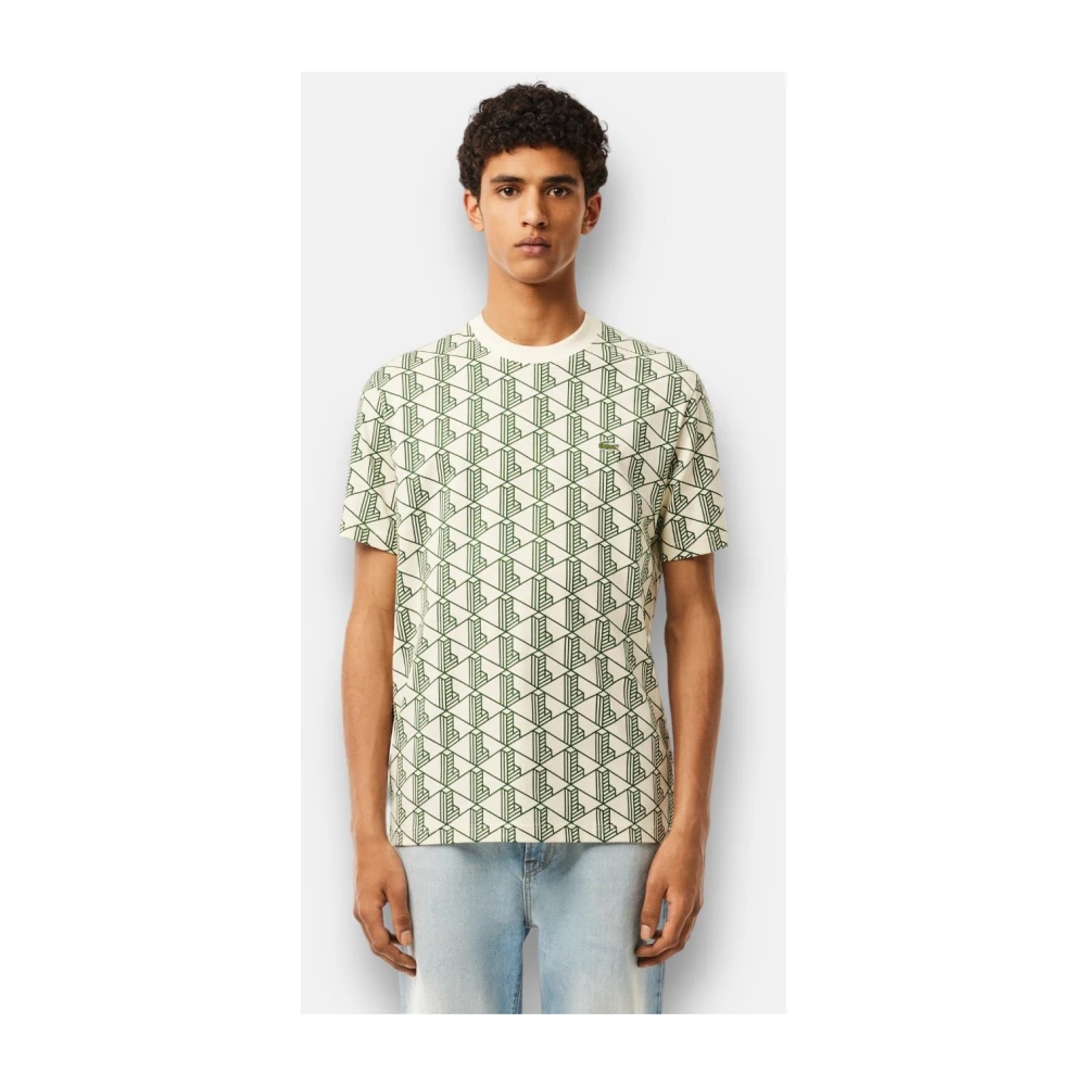 Lacoste Monogram Iconic Cotton T-shirt Multicolor Heren
