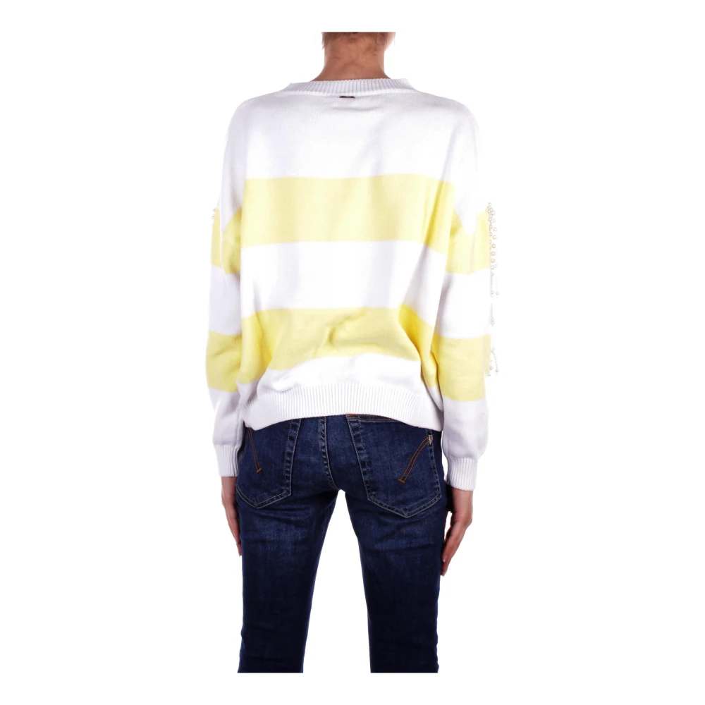 Liu Jo Witte Sweater met Cut-Out Details Multicolor Dames