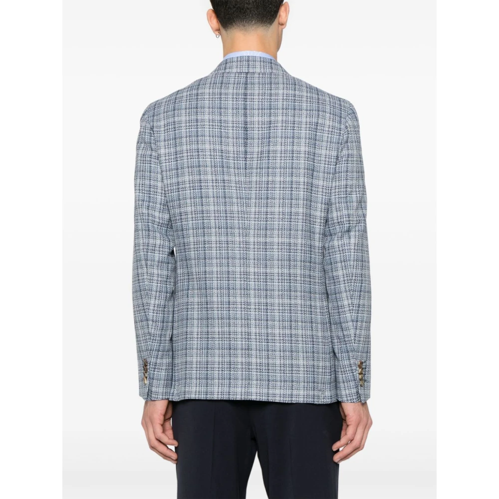 ETRO Lichtblauwe Blazer met Knopen en Zakken Blue Heren