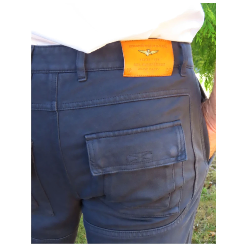 aeronautica militare Katoenen Joggingbroek met Anti-G Zakken Blue Heren