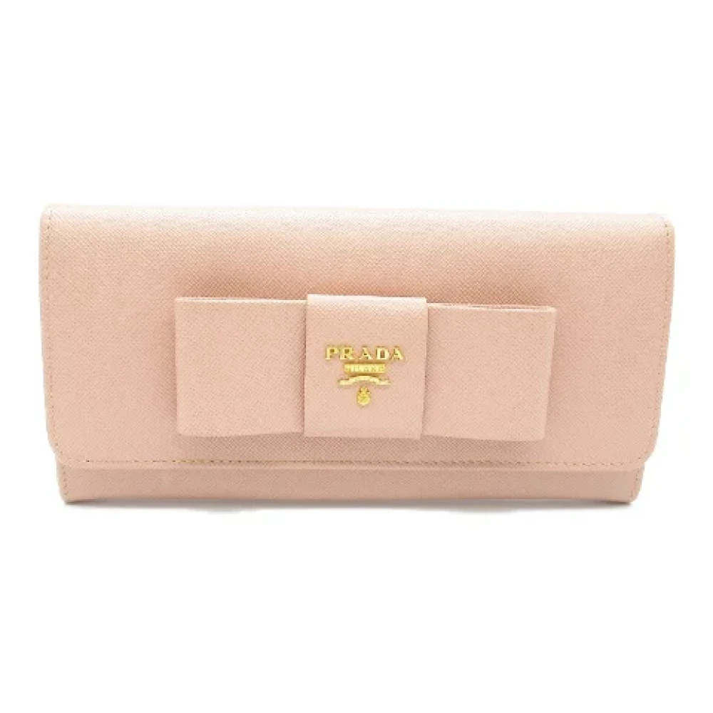 Prada Vintage Pre-owned Leather wallets Pink Dames