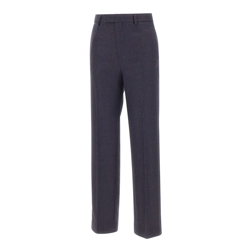 Mm6 Maison Margiela Blue Straight Trousers - Female - Straight Trousers - 2XS - Trousers