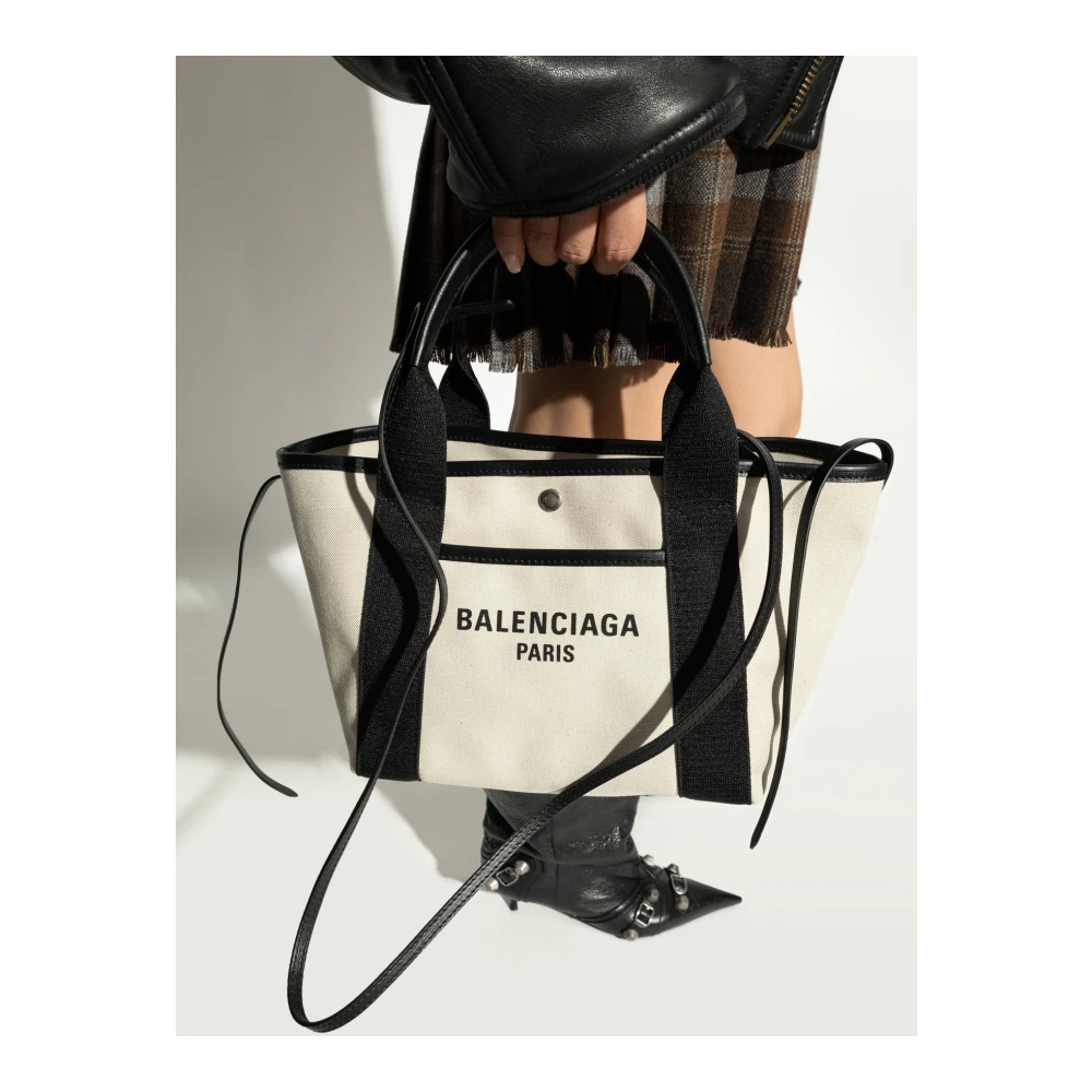 Balenciaga Tas Biarritz Klein type shopper Beige Dames