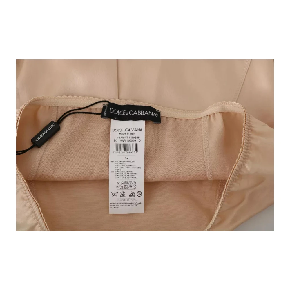 Dolce & Gabbana Beige Logo Stretch Damesondergoed Beige Dames