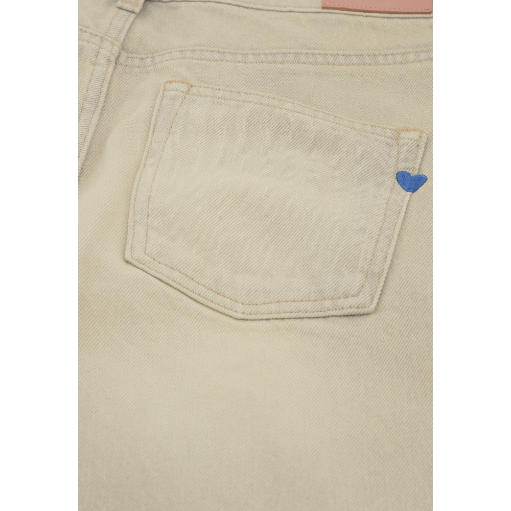 Fabienne Chapot Beige Wide Leg Jeans voor Vrouwen Beige Dames