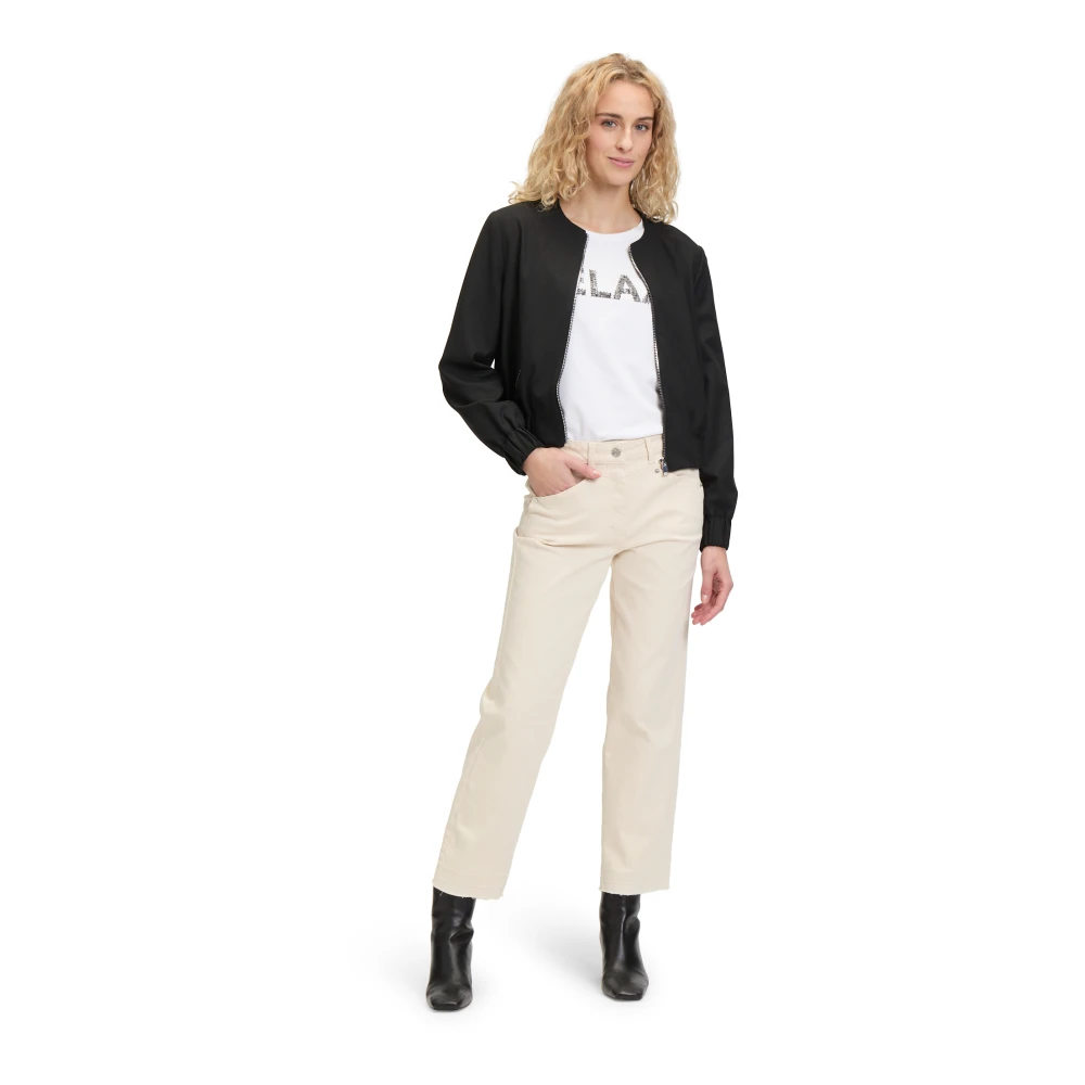 Betty Barclay Casual Slim-Fit Broek met Zakken Beige Dames