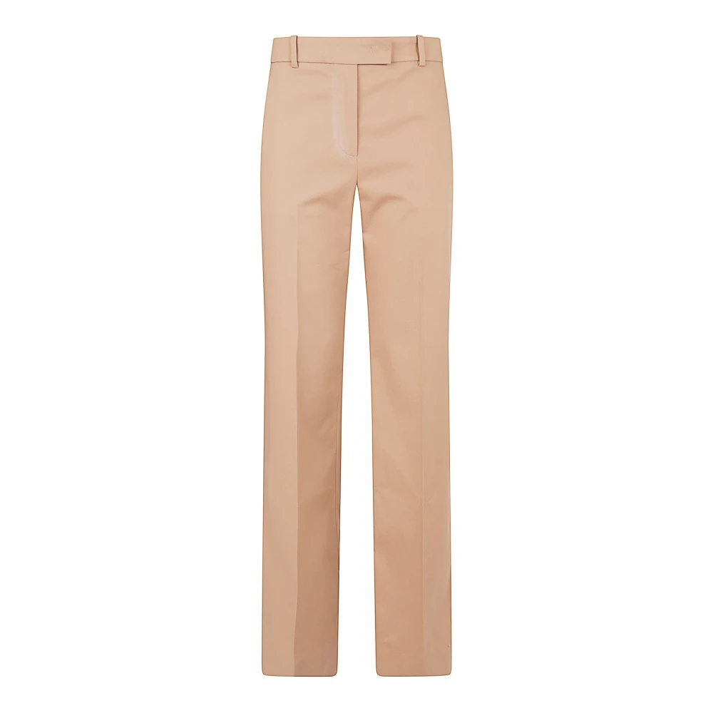 Eleventy Rechte Pijp Katoen Lyocell Broek Brown Dames