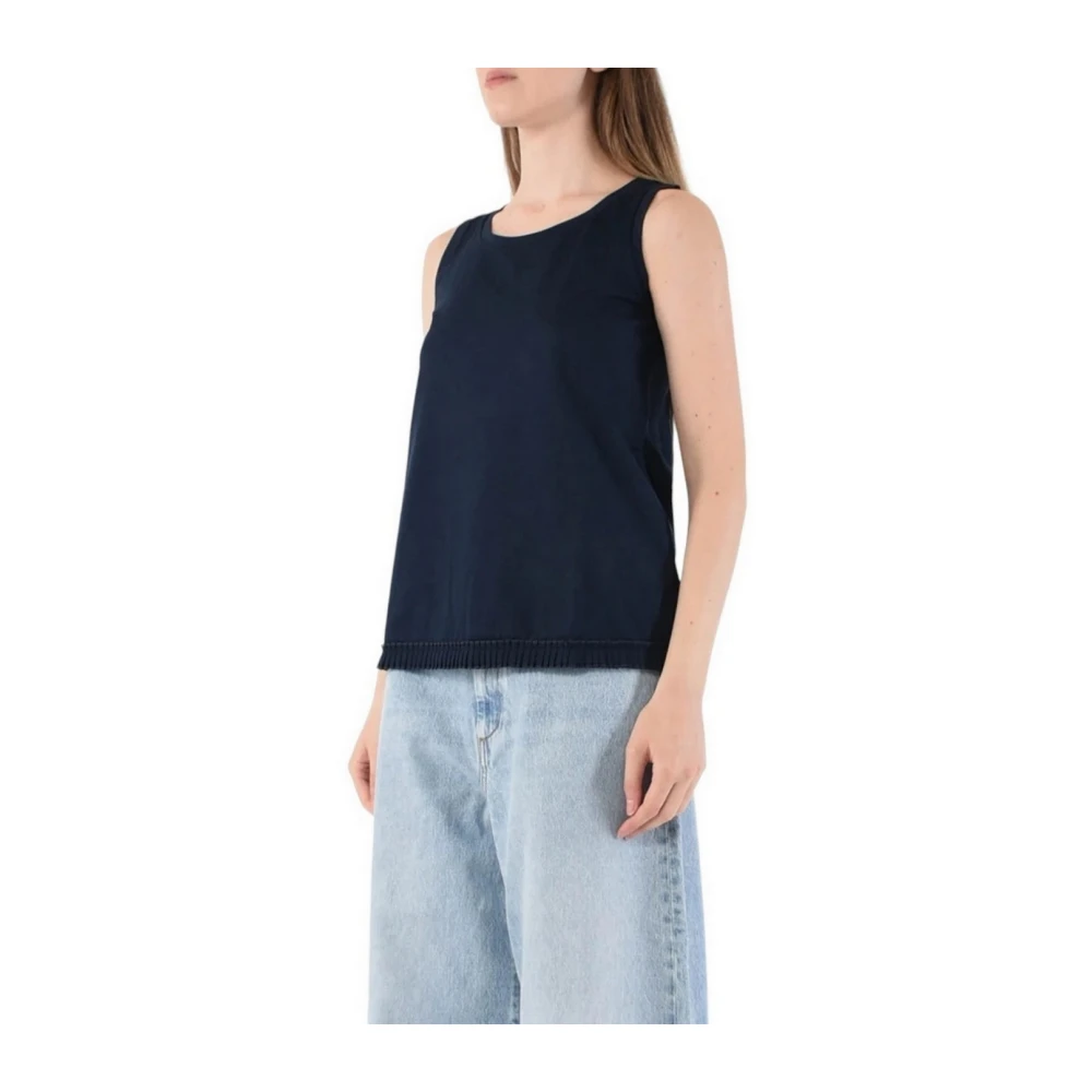Max Mara Studio Sleeveless Tops Blue Dames