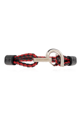 gancini-two-tone-braided-leather-bracelet