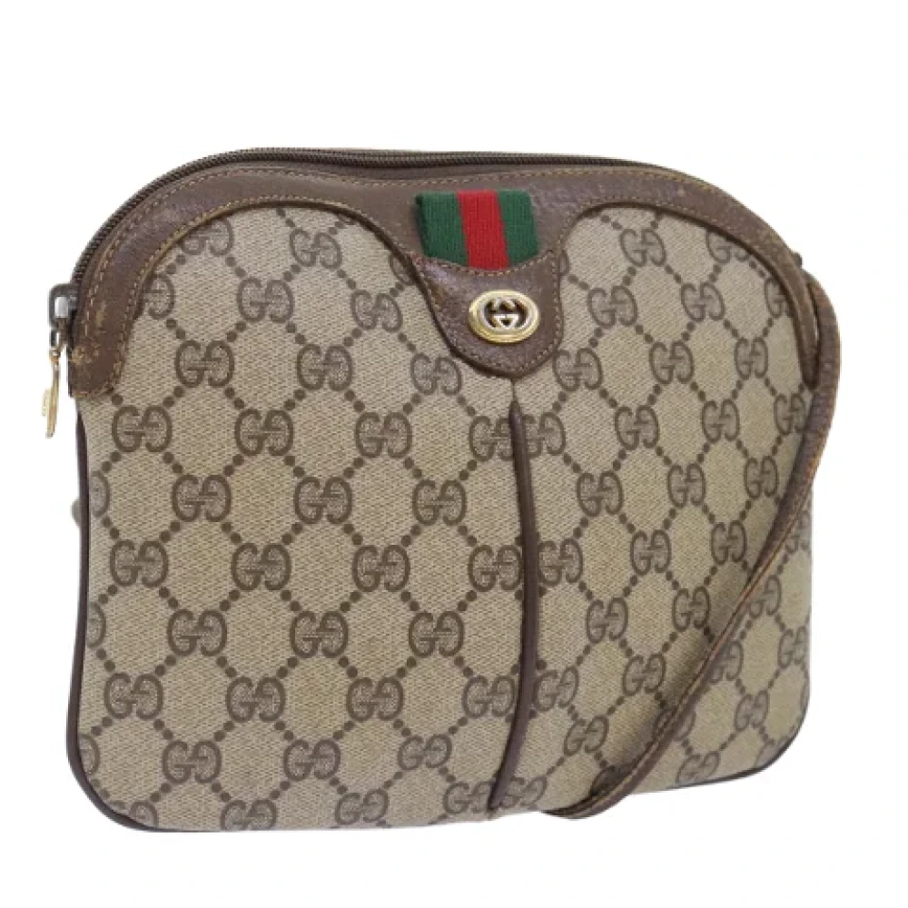Gucci Vintage Pre-owned Leather shoulder-bags Beige Dames