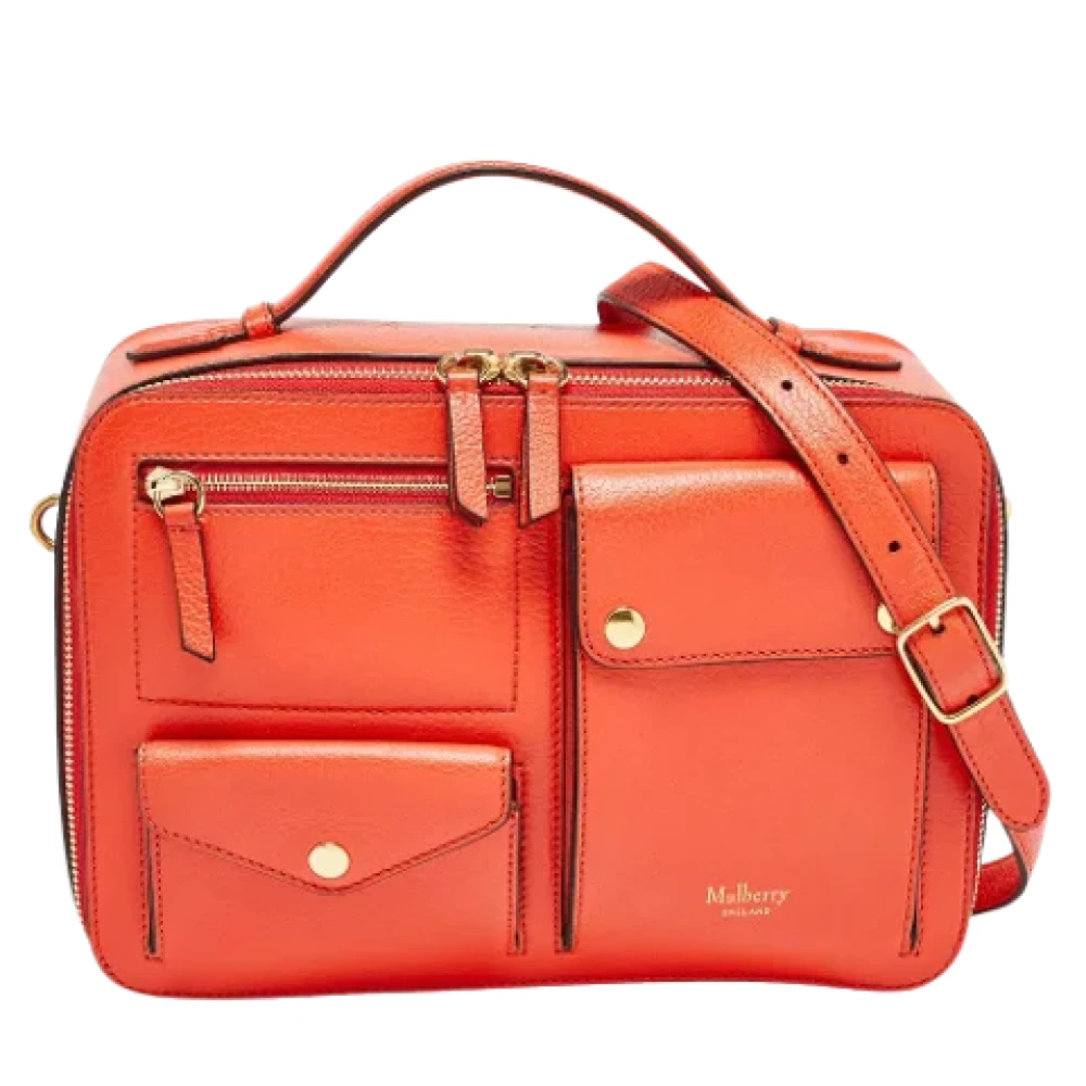 Mulberry Pre-owned Leather shoulder-bags Orange Dames