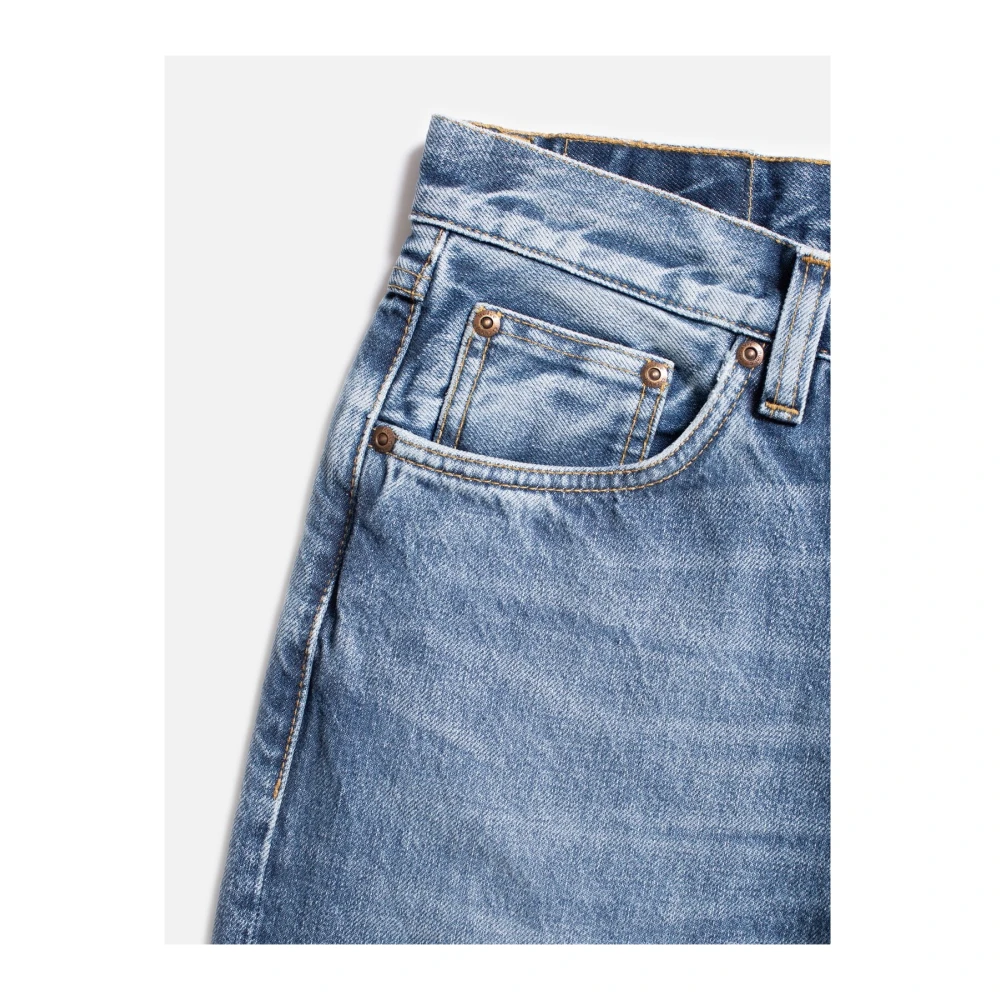 Nudie Jeans tapered fit jeans Steady Eddie II blue tornado - Thumbnail 4