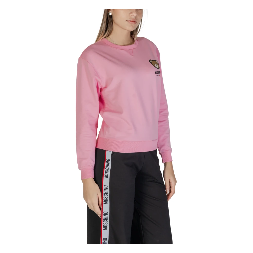 Moschino Herfst Winter Dames Hoodless Sweatshirt Pink Dames