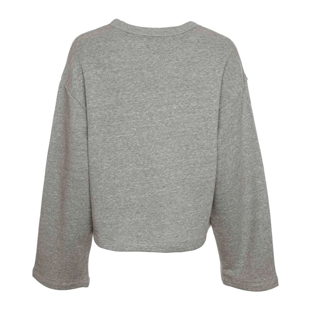closed A-Lijn Sweatshirt met Wijde Mouwen Gray Dames