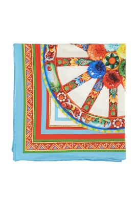 90x90 Carretto-tryckt sidenscarf i twill