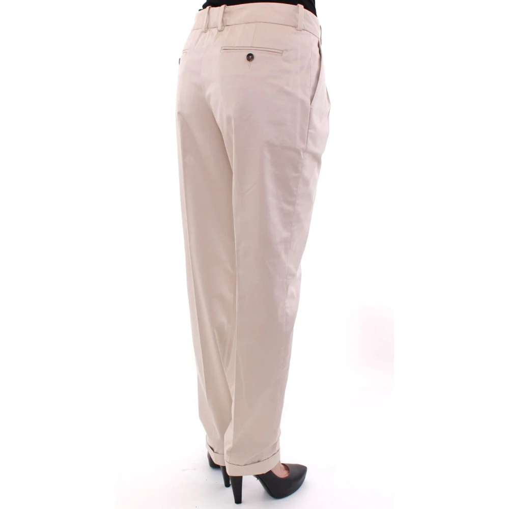 Dolce & Gabbana Elegante Beige Regular Fit Broek Beige Dames