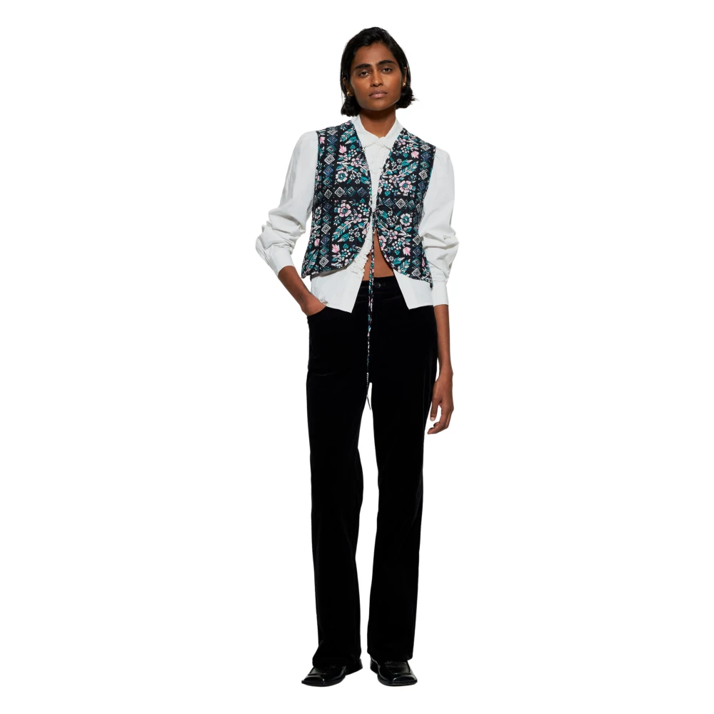 Antik batik Bloemenprint gilet Multicolor Dames
