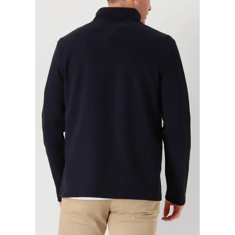 Tommy Hilfiger Heren Tech 1 4 Zip Sweater Blue Heren