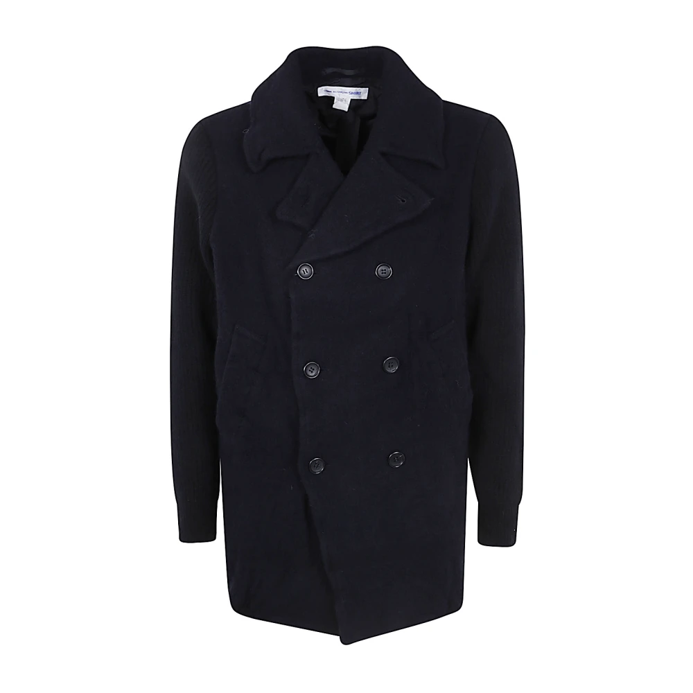 Comme des Garçons Navy Geweven Herenjas Blue Heren