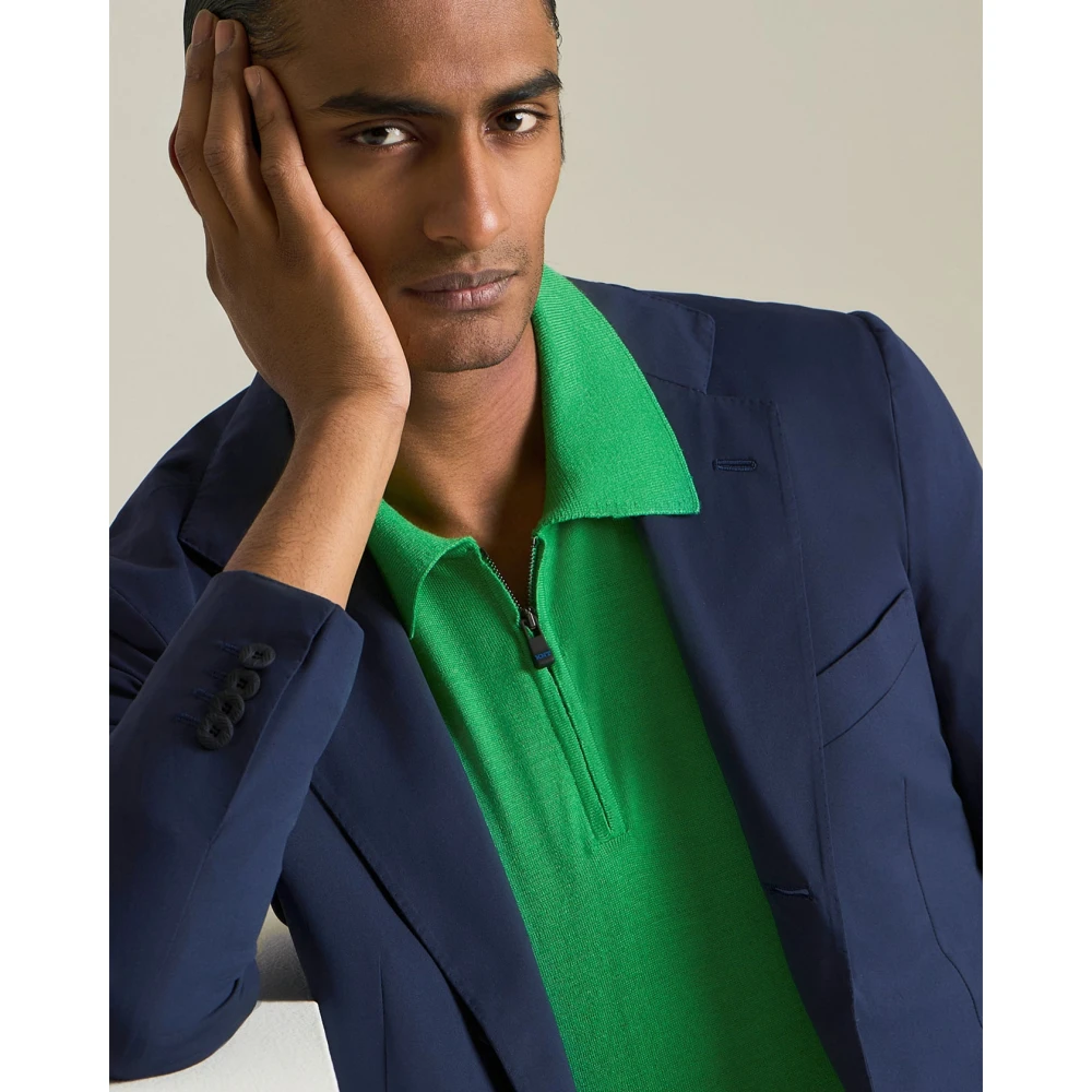 Kiton Gedestructureerd Technisch Stoffen Pak Blue Heren