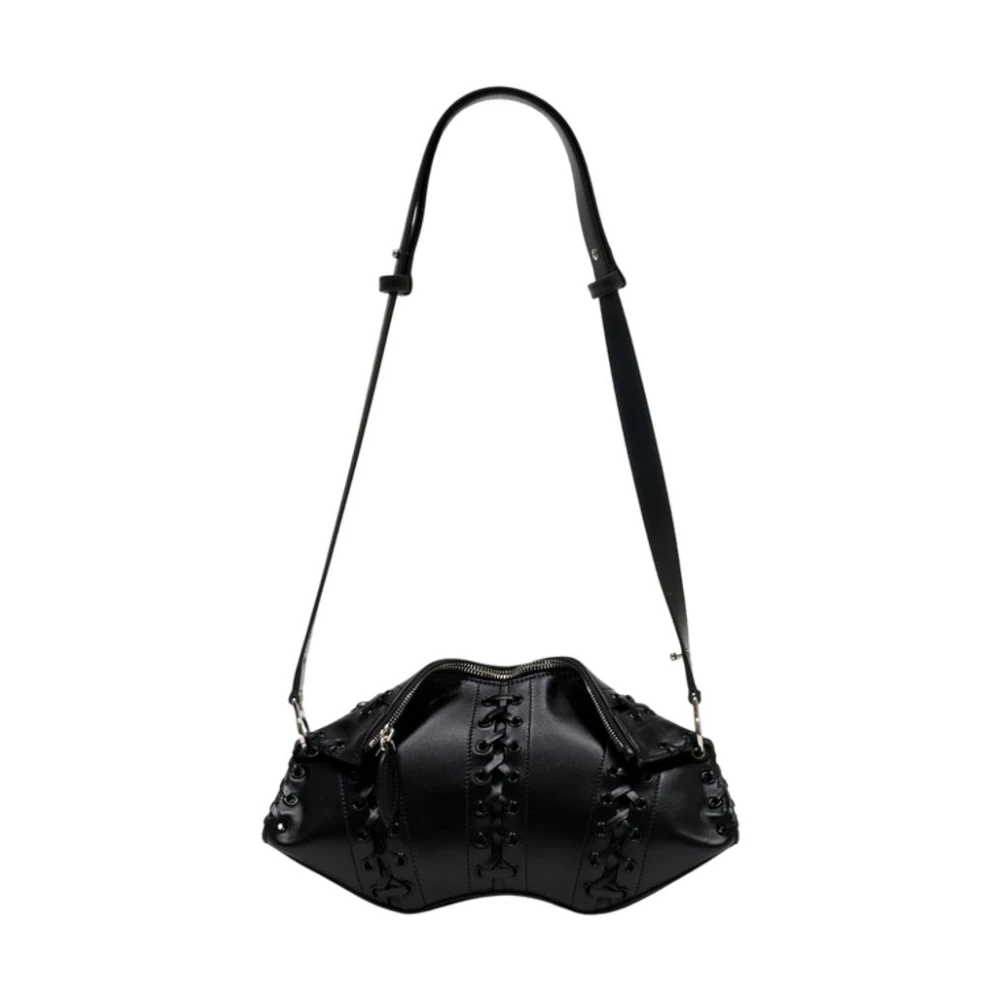 Alexander Mcqueen Women's Black Shoulder Bags, One Size, Manta Clutch