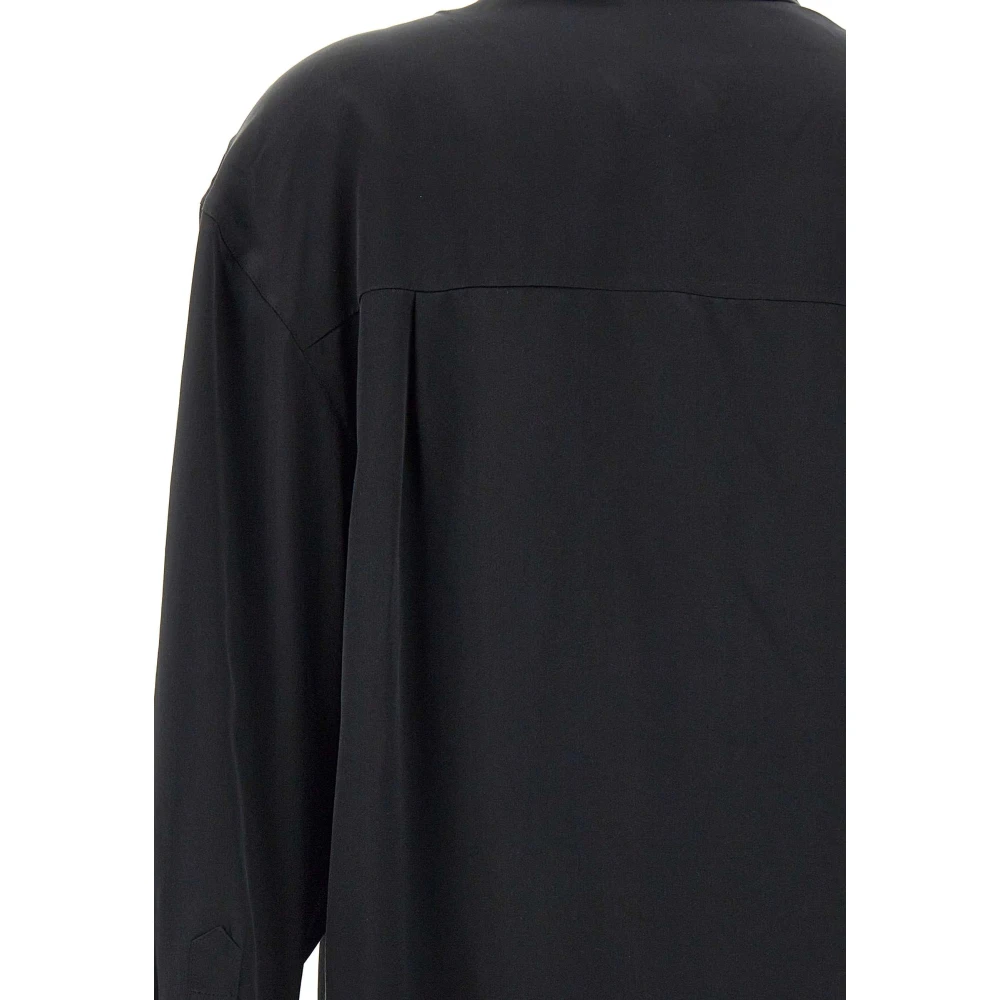 IRO Zijden Zwarte Shirt met Klassieke Kraag Black Dames