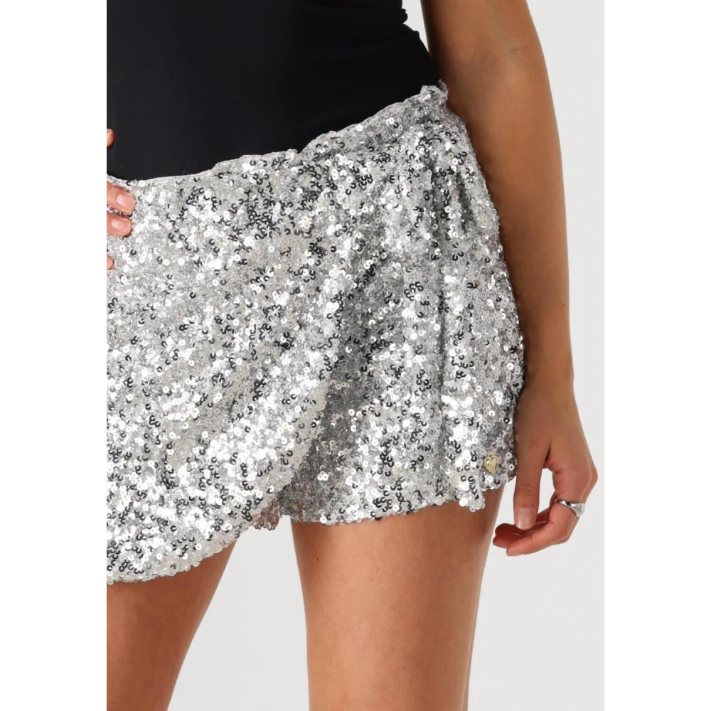 Harper & Yve Zilveren Glitter Minirok Gray Dames