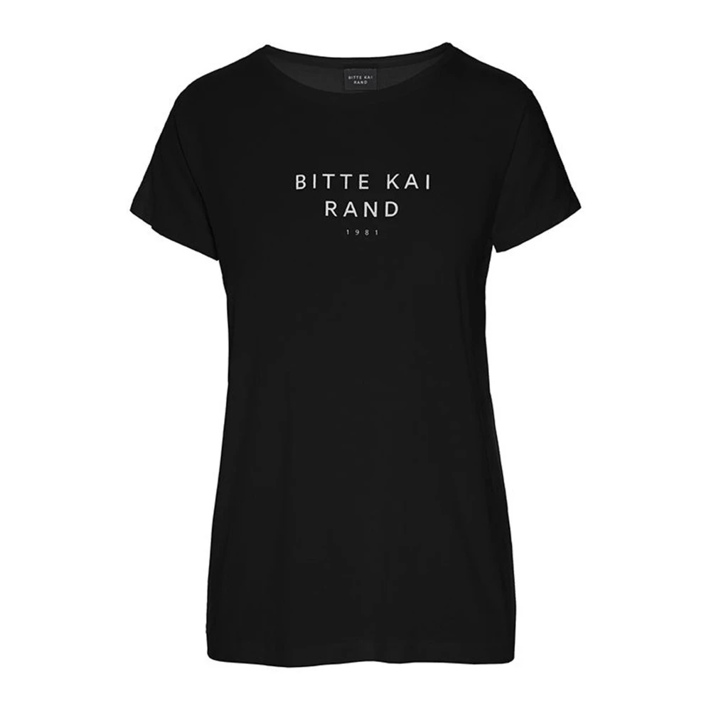 Bitte Kai Rand Zwart Logo T-Shirt Top Black Dames