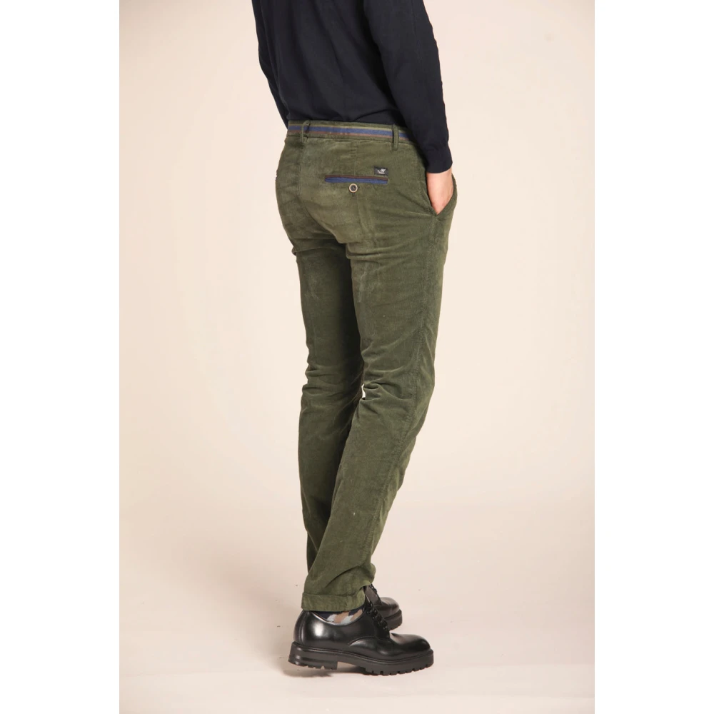 Mason's Fluwelen Winter Chino Broek Slim Fit Green Heren