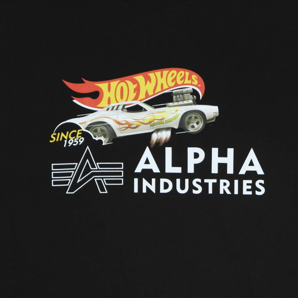 alpha industries Hot Wheels Zwarte Tee Heren T-Shirt Black Heren
