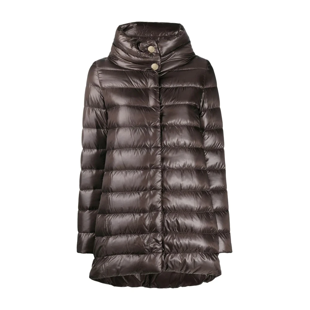 Herno Down Coats Brown Dames
