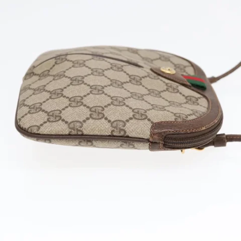 Gucci Vintage Pre-owned Leather shoulder-bags Beige Dames