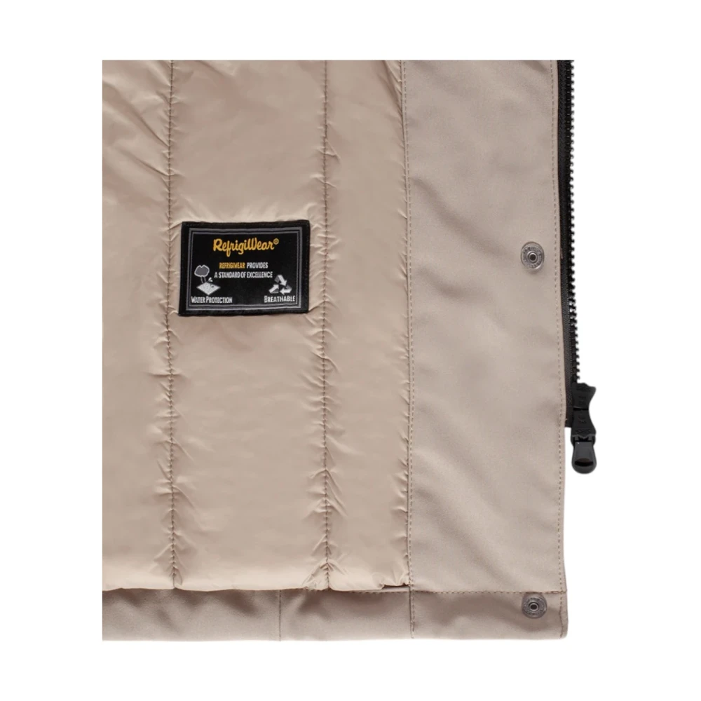 RefrigiWear Stijlvolle Winterjas voor Mannen Beige Dames