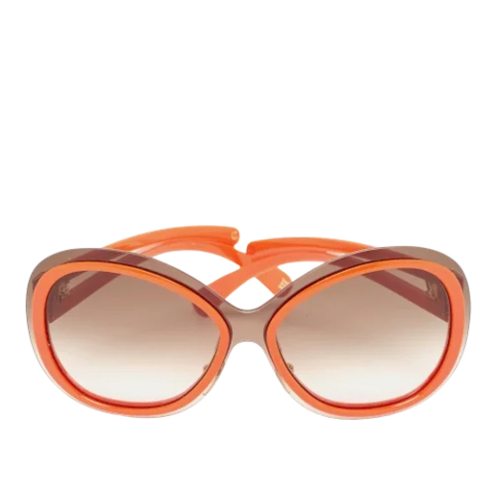Louis Vuitton Vintage Pre-owned Acetate sunglasses Orange Dames