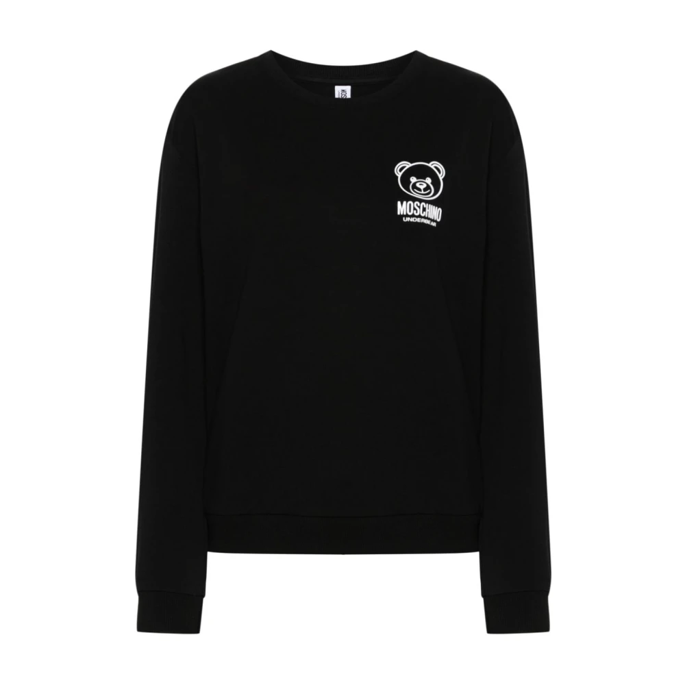 Moschino Zwarte Teddy Bear Logo Sweaters Black Dames