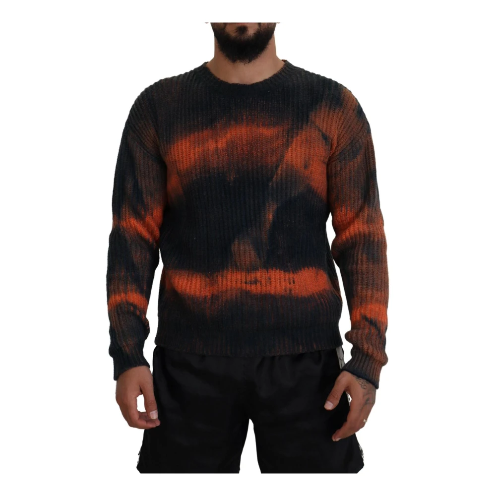 Dsquared2 Tie Dye Katoenen Pullover Sweater Multicolor Heren