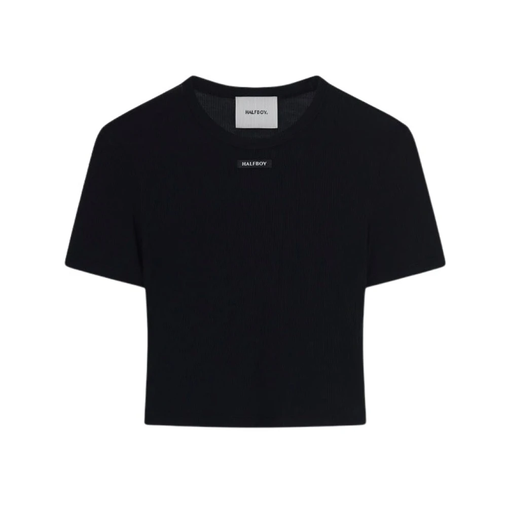 Halfboy Zwarte Baby T-Shirt Black Dames