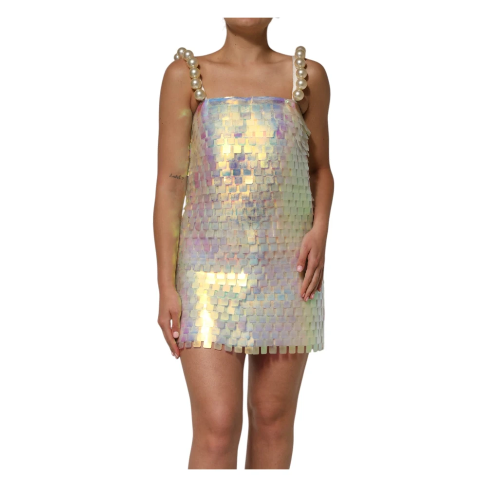 Dolce & Gabbana Women's Multicolor Sequin Holographic Mini Dress - Party Dresses - S - Dresses