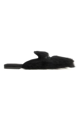 Shearling och mockatofflor