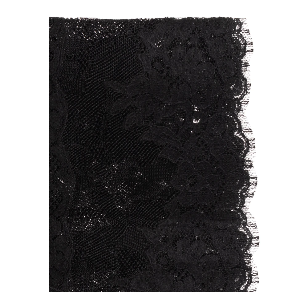 Dolce & Gabbana Kanten Sjaal Black Dames