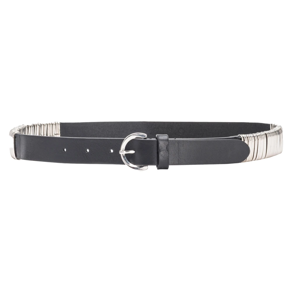 Pinko Women's Black Belts, M, Bowie Belt