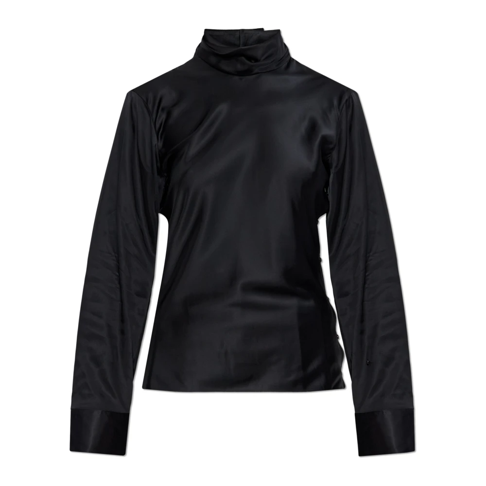 Courrèges Svart Topp Med Ståkrage