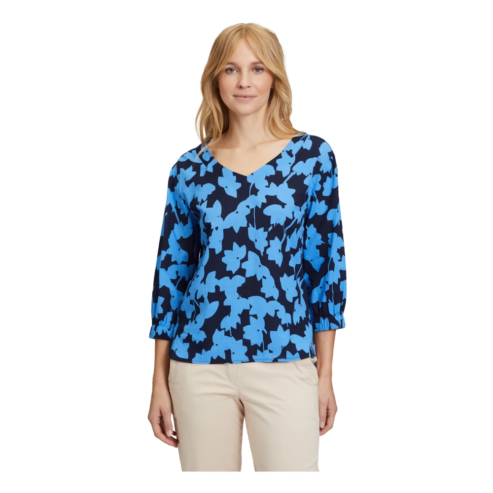 Betty & Co Bloemenprint Blouse Blue Dames