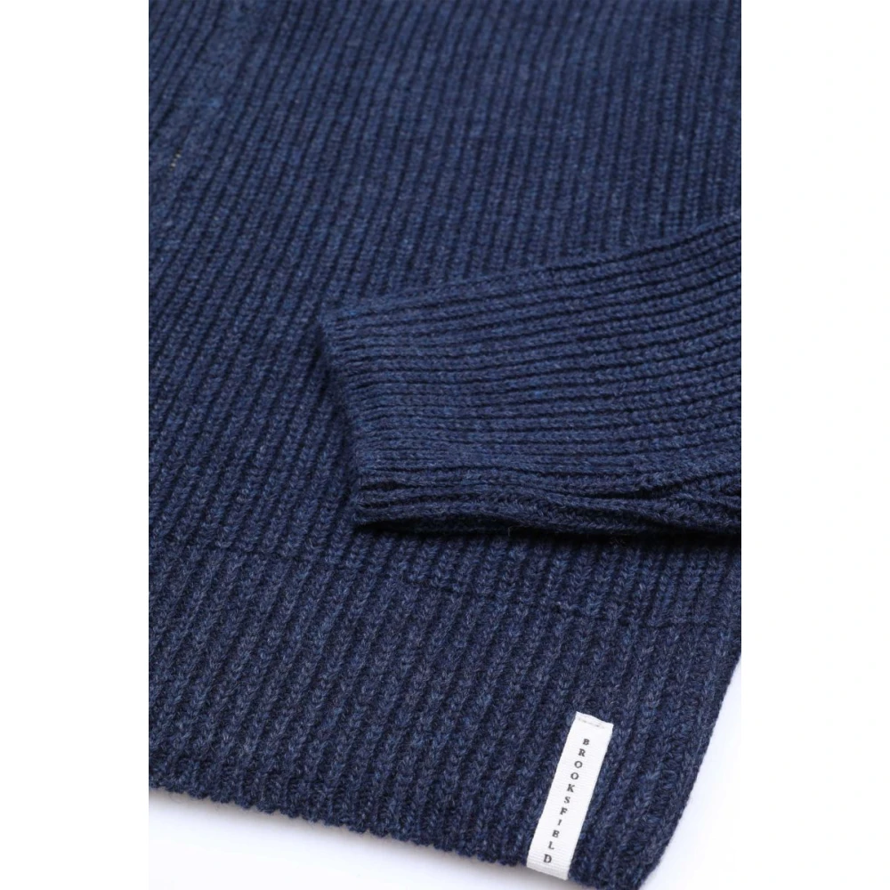 Brooksfield Blauwe Sweaters voor Mannen Blue Heren