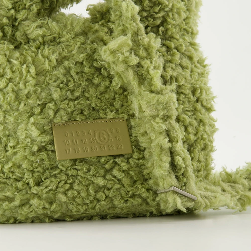 MM6 Maison Margiela Japanse Schoudertas Groen Wol Green Dames