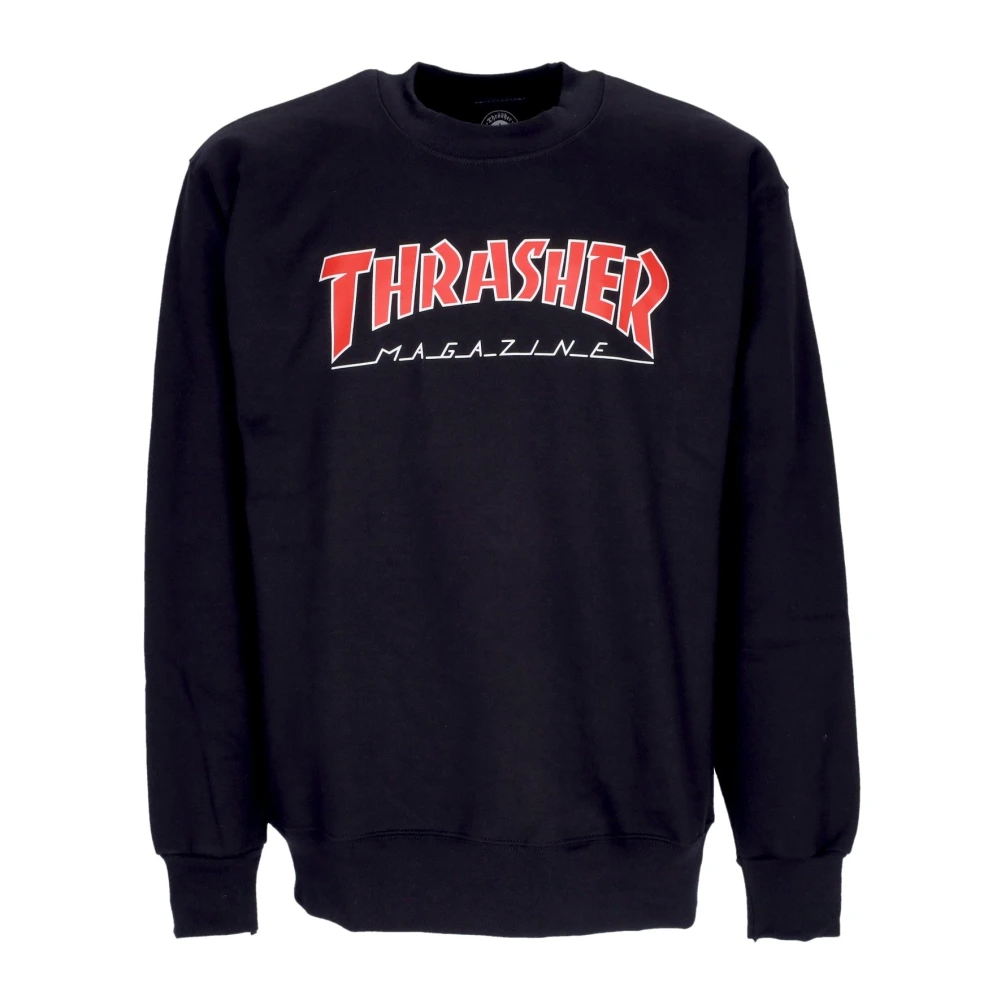 Thrasher Zwart Rood Crewneck Sweatshirt Black Heren