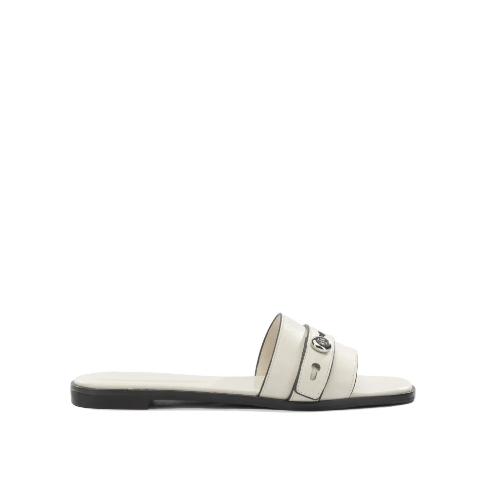 Tory Burch Women's White Sliders, 5 Uk, Leather Sandals